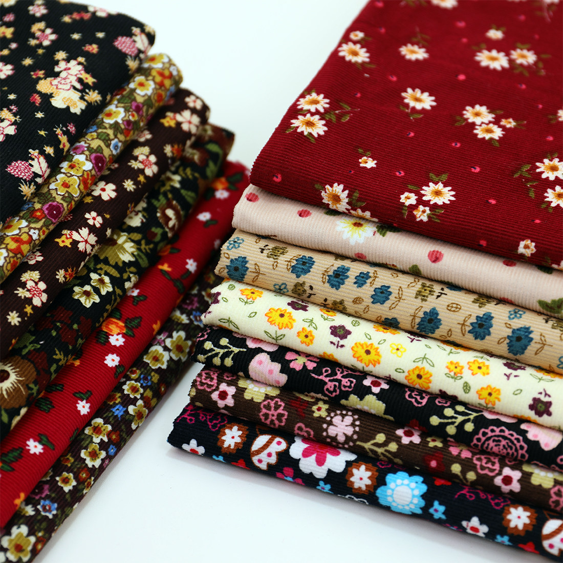 Textile Sewing Patterns - 100% хлопковая вельветовая ткань с цветочным