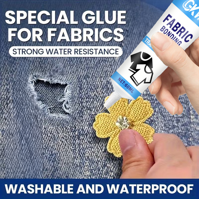 Fabric Glue Bond - Прочный клей для ткани, прозрачный моющийся