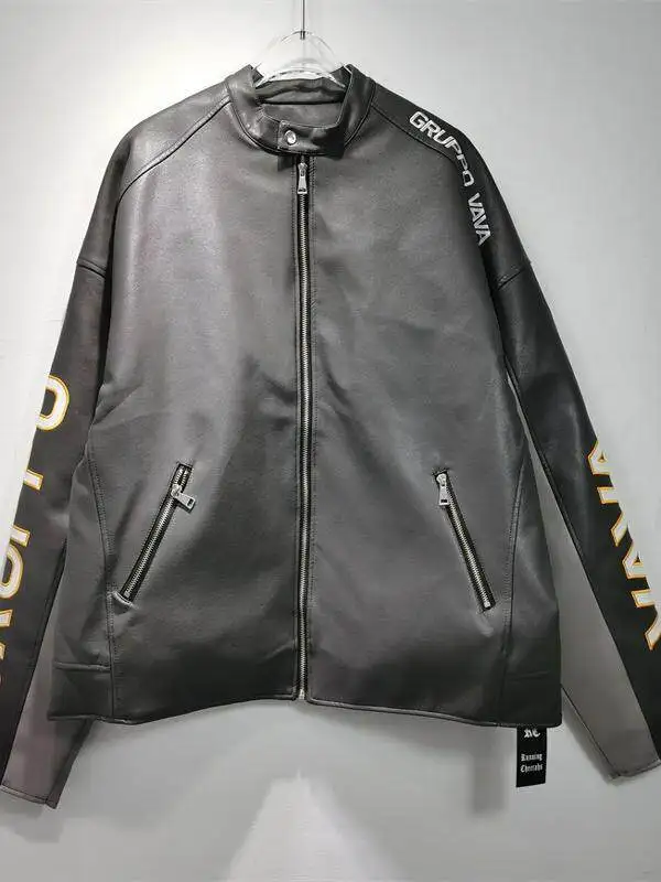 Leather Needle Heavy - Кожаная куртка VAVA, свободная куртка с