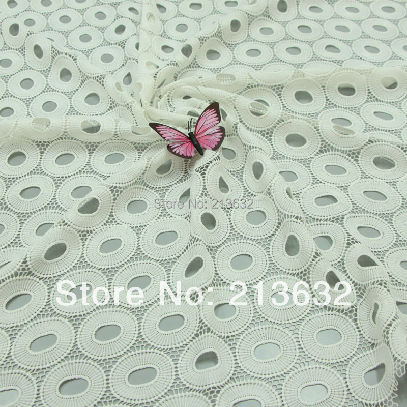 Sewing Eyelet Fabric - Высококачественная белая ткань с вышивкой и