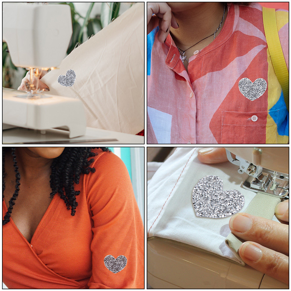 10 шт. нашивок в форме сердца  – обзор и цена Sewing Recycling