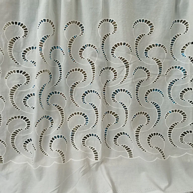 100% хлопковая ткань с вышивко – обзор и цена Sewing Eyelet Fabric