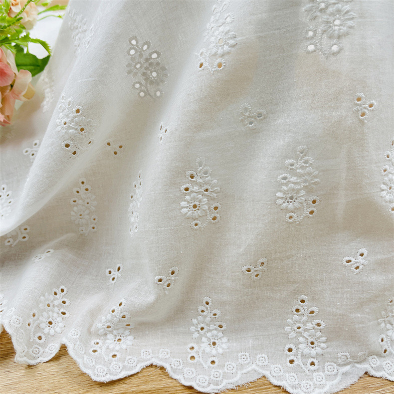Ткань из 100% хлопка с фестонч – обзор и цена Sewing Eyelet Fabric