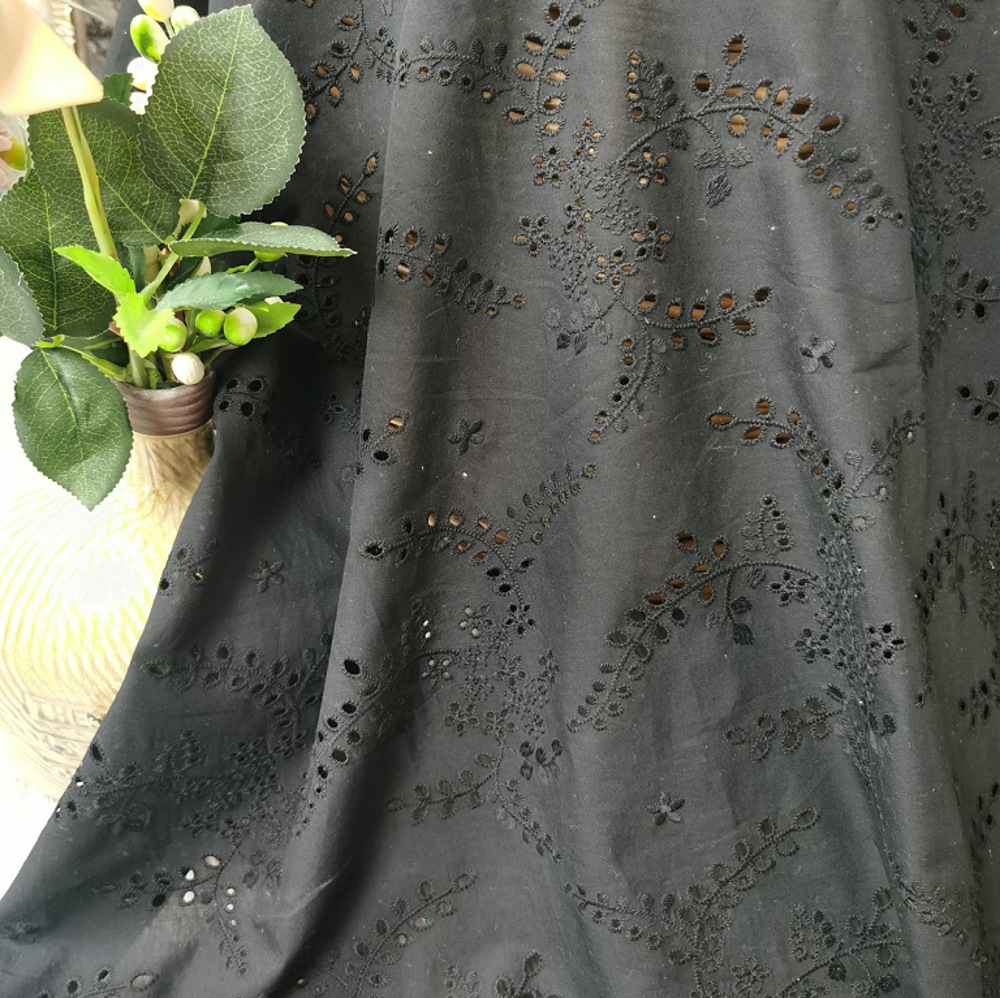 Высококачественная черная ажур – обзор и цена Sewing Eyelet Fabric