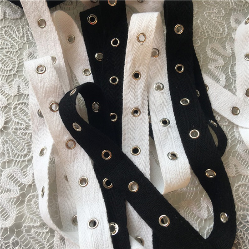 Черно-белая хлопчатобумажная т – обзор и цена Sewing Eyelet Fabric